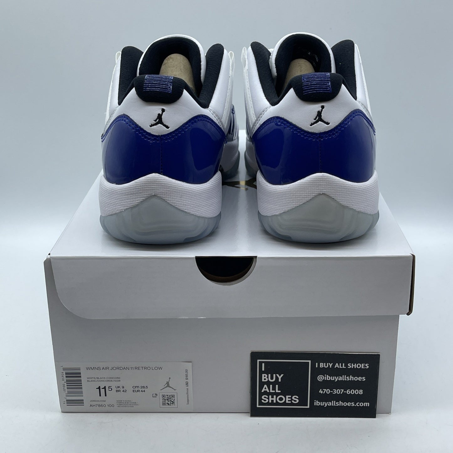Size 11.5W - Air Jordan 11 Retro Low Concord Sketch Blue White Suede (AH7860-100