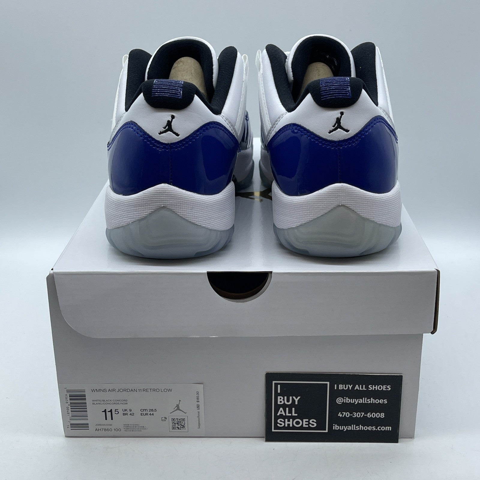 Size 11.5W - Air Jordan 11 Retro Low Concord Sketch Blue White Suede (AH7860-100