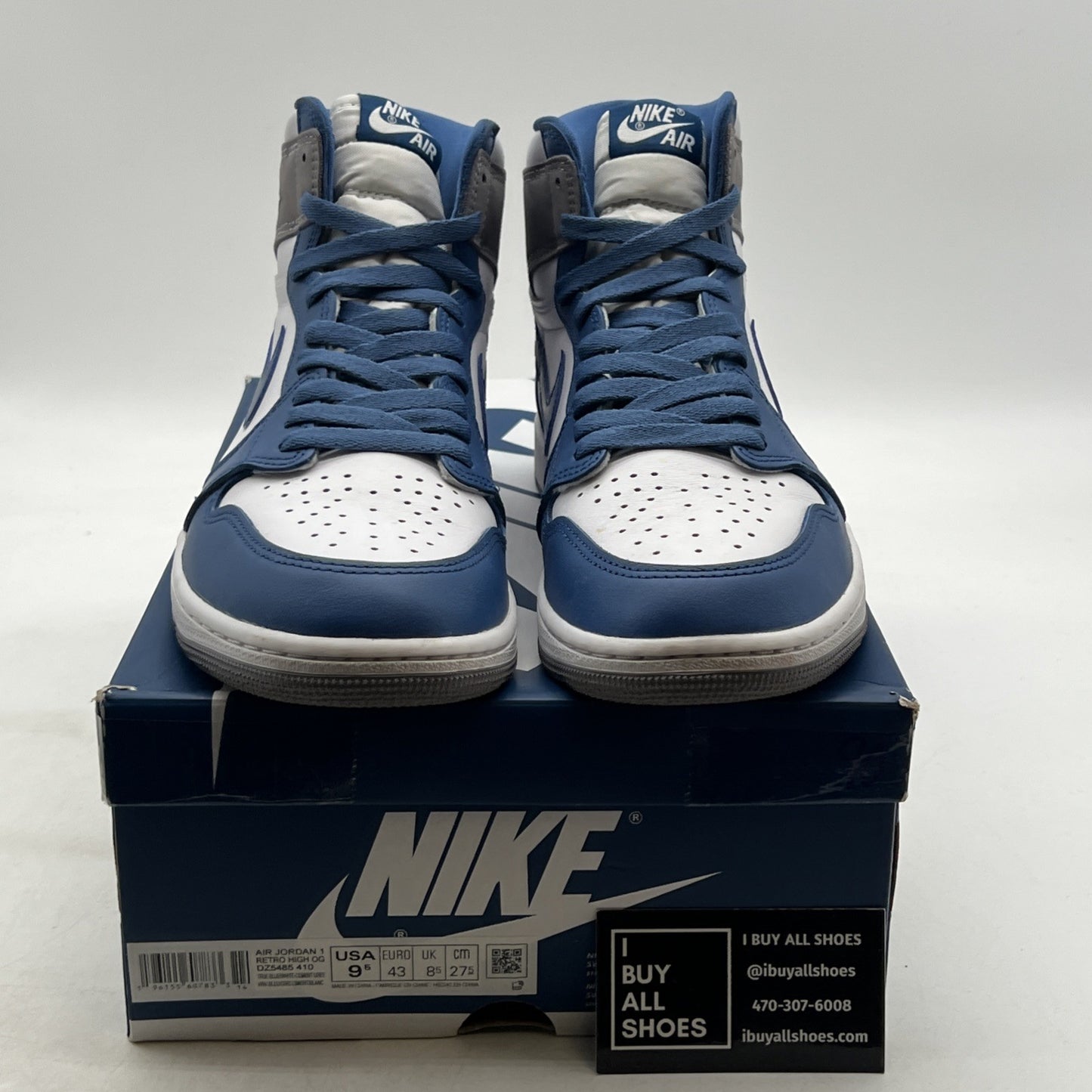 Size 9.5 - Air Jordan 1 Retro OG High True Blue (DZ5485-410)