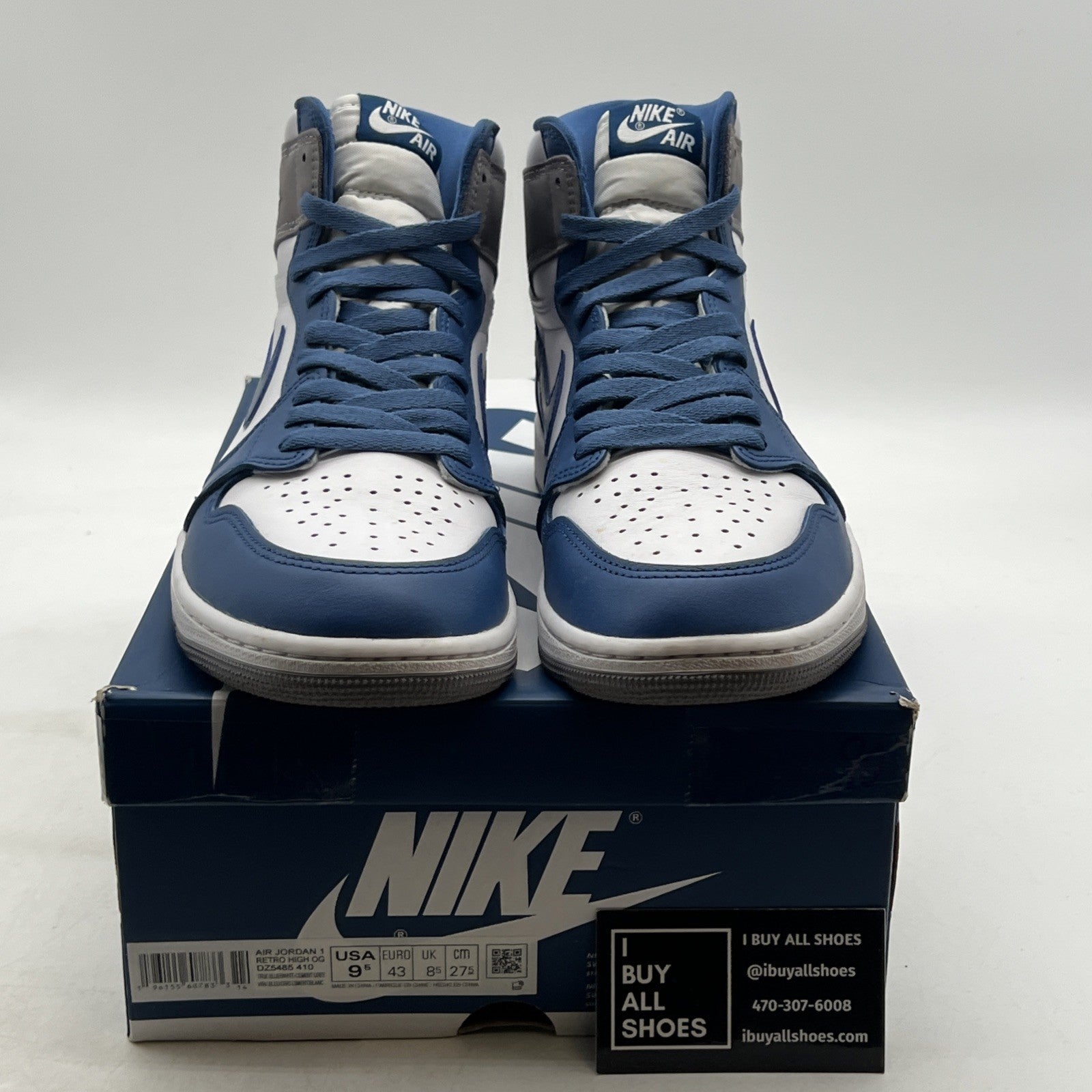 Size 9.5 - Air Jordan 1 Retro OG High True Blue (DZ5485-410)
