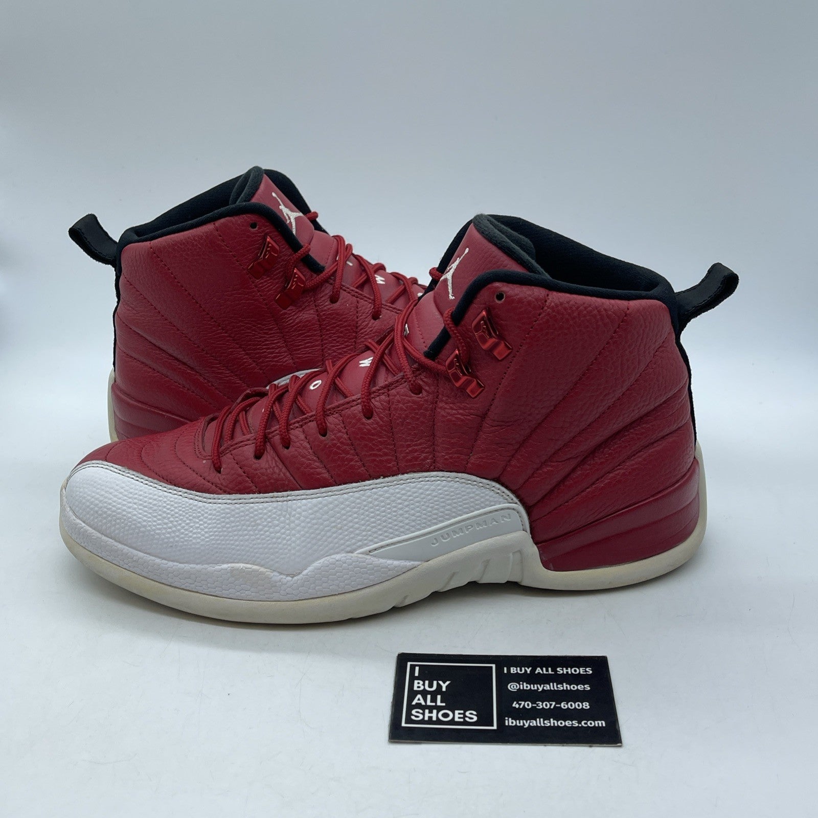 Size 11 - Air Jordan 12 Retro Gym Red White Black Leather (130690-600)