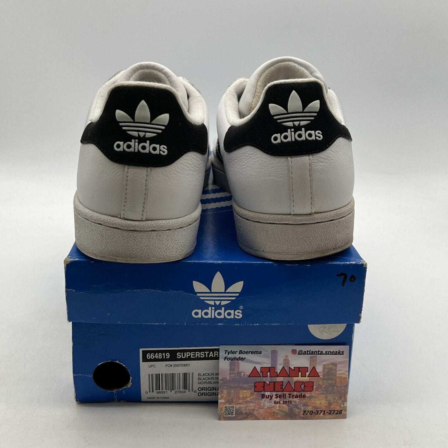 Size 13 - adidas Superstar 2 Black White (664819)