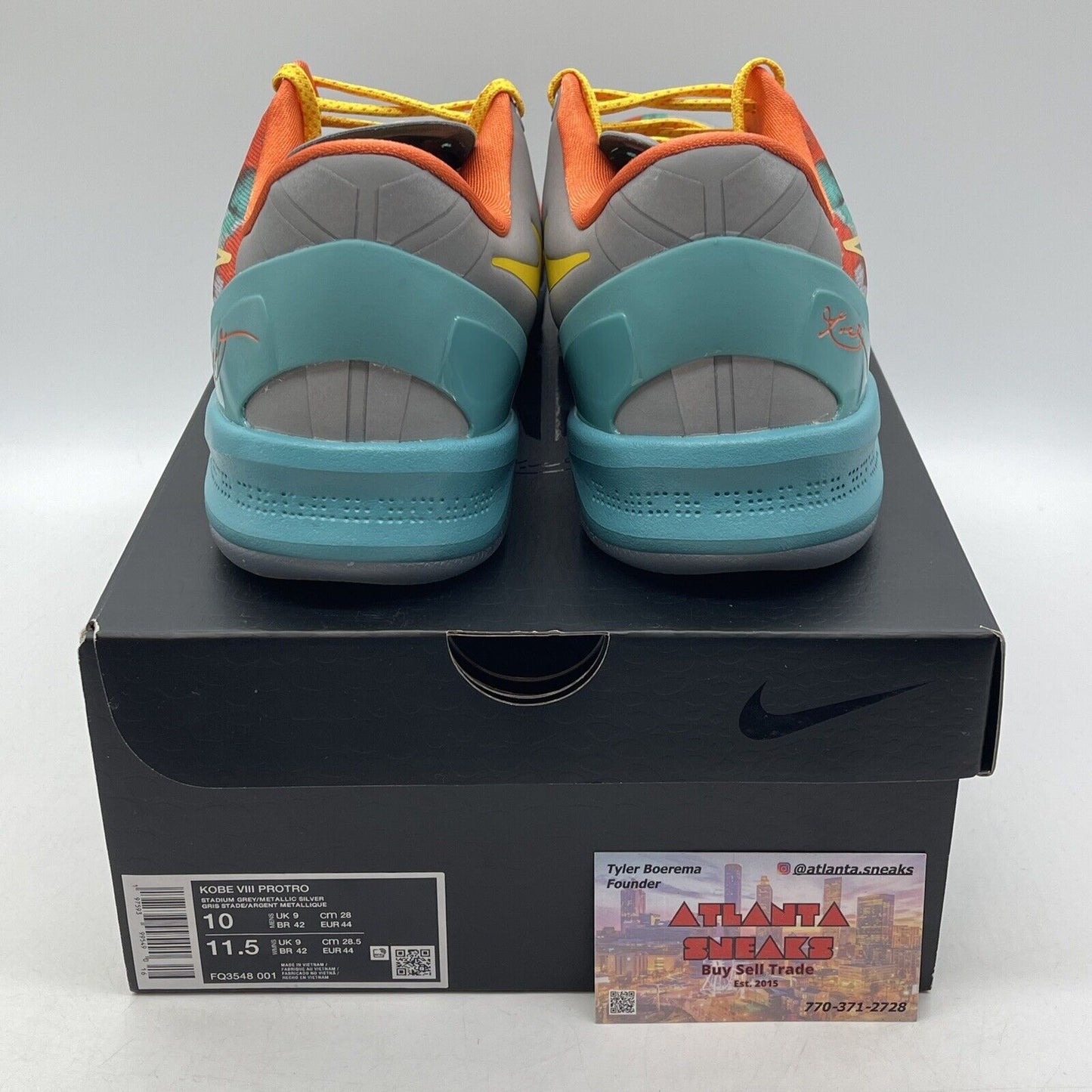 Size 10 - Nike Kobe 8 Protro 2024 Venice Beach Yellow Green Orange (FQ3548-001)
