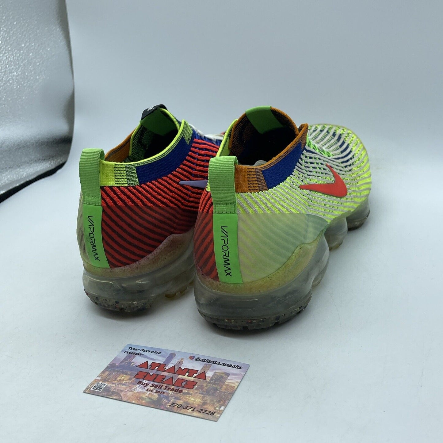 Size 10 - Nike Air VaporMax Flyknit 3 Exeter Edition Blue Red Suede (DH1307-200)