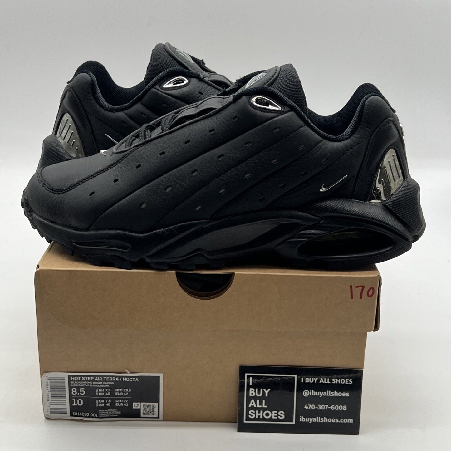 Size 8.5 - Nike NOCTA x Hot Step Air Terra Black (DH4692-001)