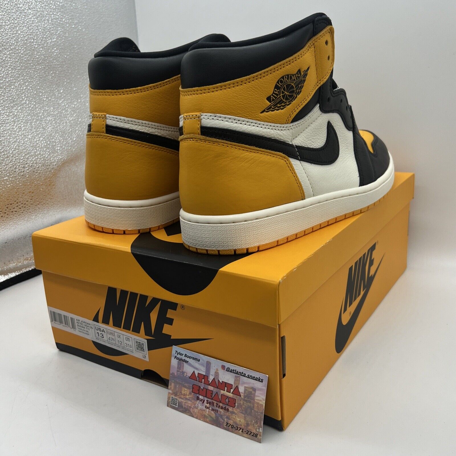 Size 13 - Jordan 1 Retro OG High Yellow Toe Brand New Og All