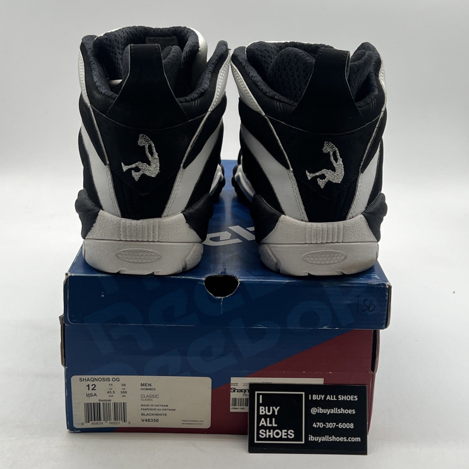 Size 12 - Reebok Shaqnosis OG Black White (V48350)
