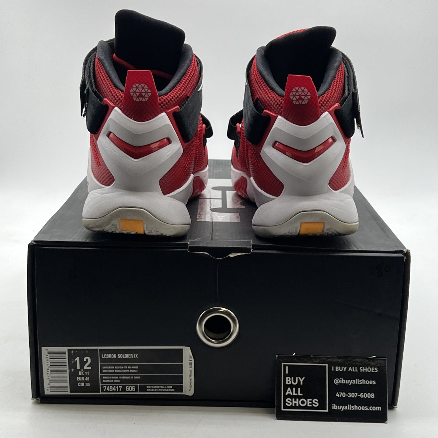 Size 12 - Nike LeBron Soldier 9 University Red (749417-606)