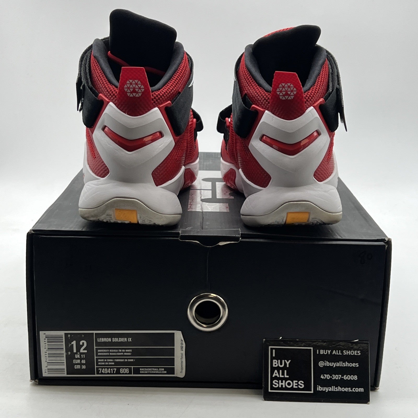 Size 12 - Nike LeBron Soldier 9 University Red (749417-606)