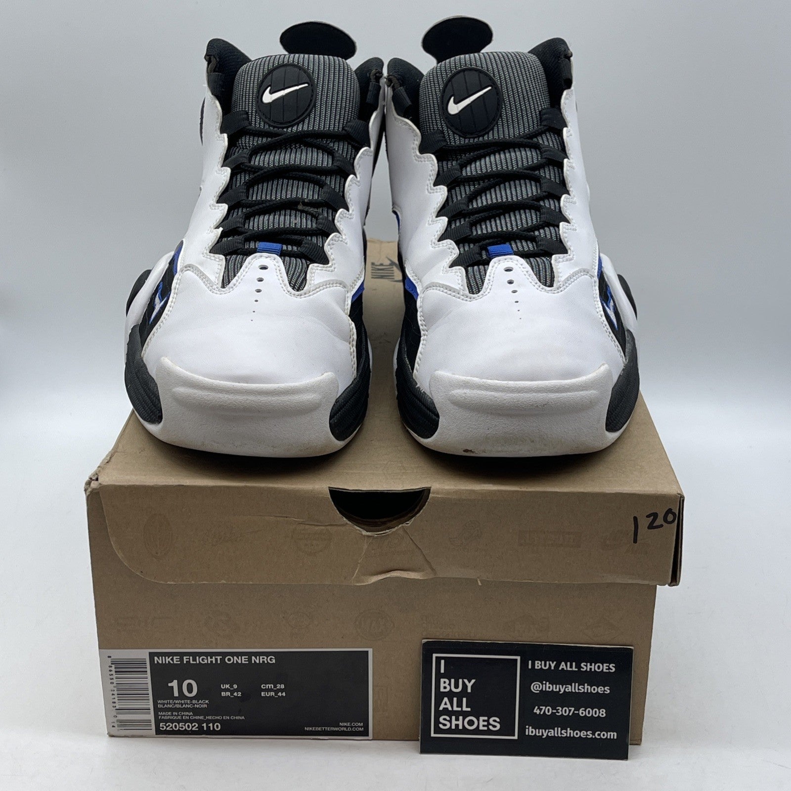Size 10 - Nike Air Flight One NRG Orlando Magic Suede Leather (520502-110)
