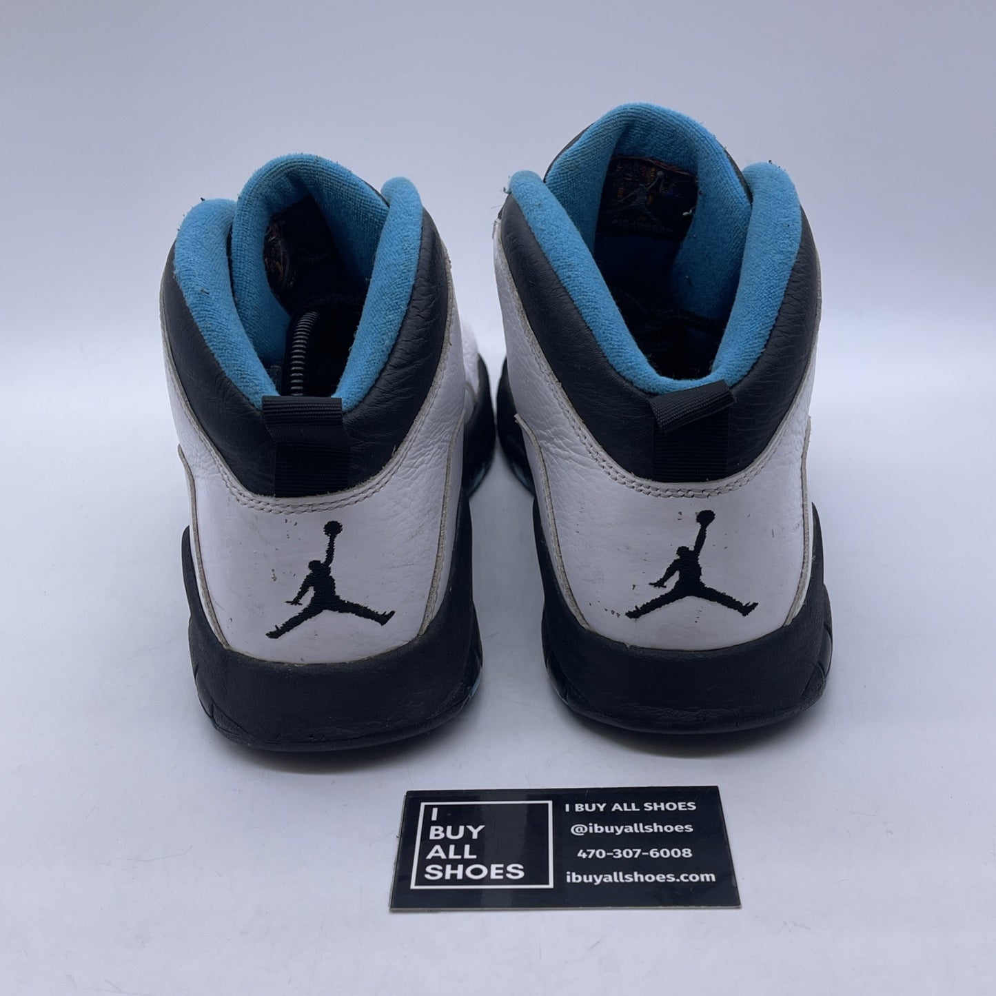 Size 10.5 - Air Jordan 10 Retro 2014 Powder Blue White Leather (310805-106)