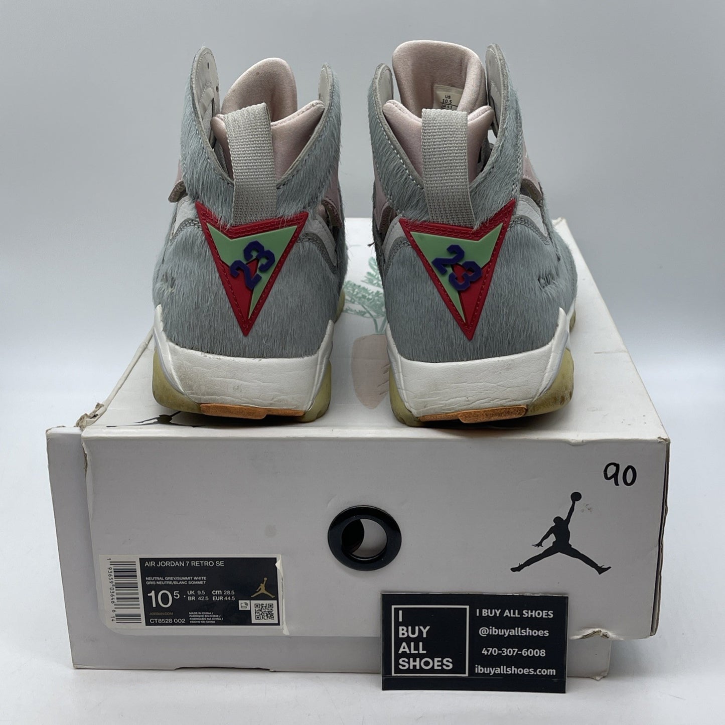 Size 10.5 - Air Jordan 7 Retro SE Hare 2.0 Grey Pink Suede (CT8528-002)