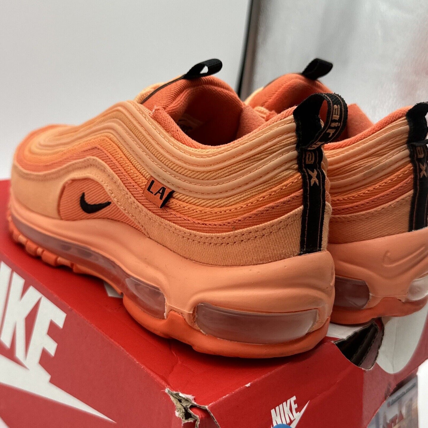 Nike Air Max 97 GS Special City LA Orange Cream Los Angeles  6.5y / Women sz 8