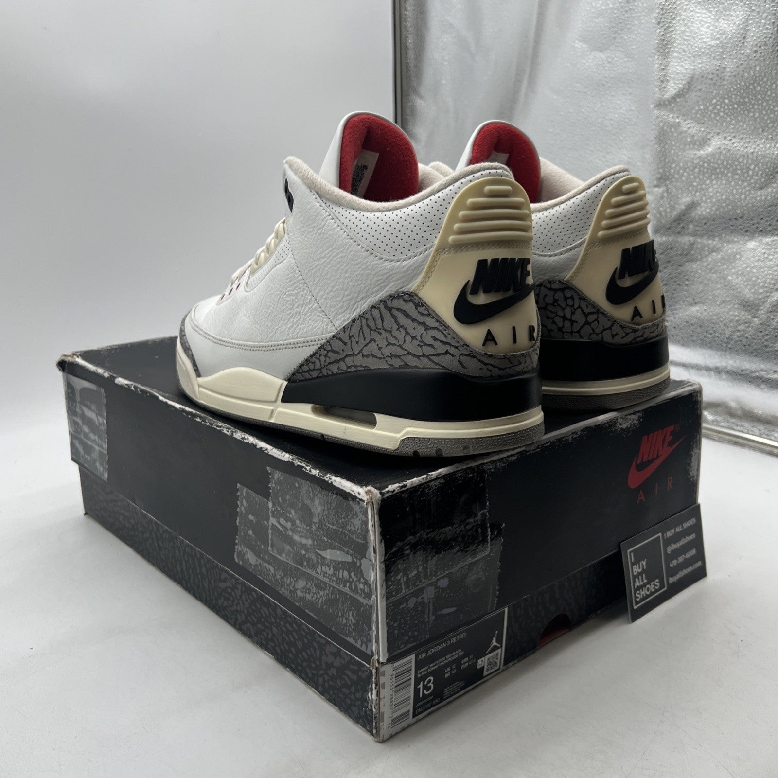 Size 13 - Air Jordan 3 Retro Mid White Cement Reimagined (DN3707-100)