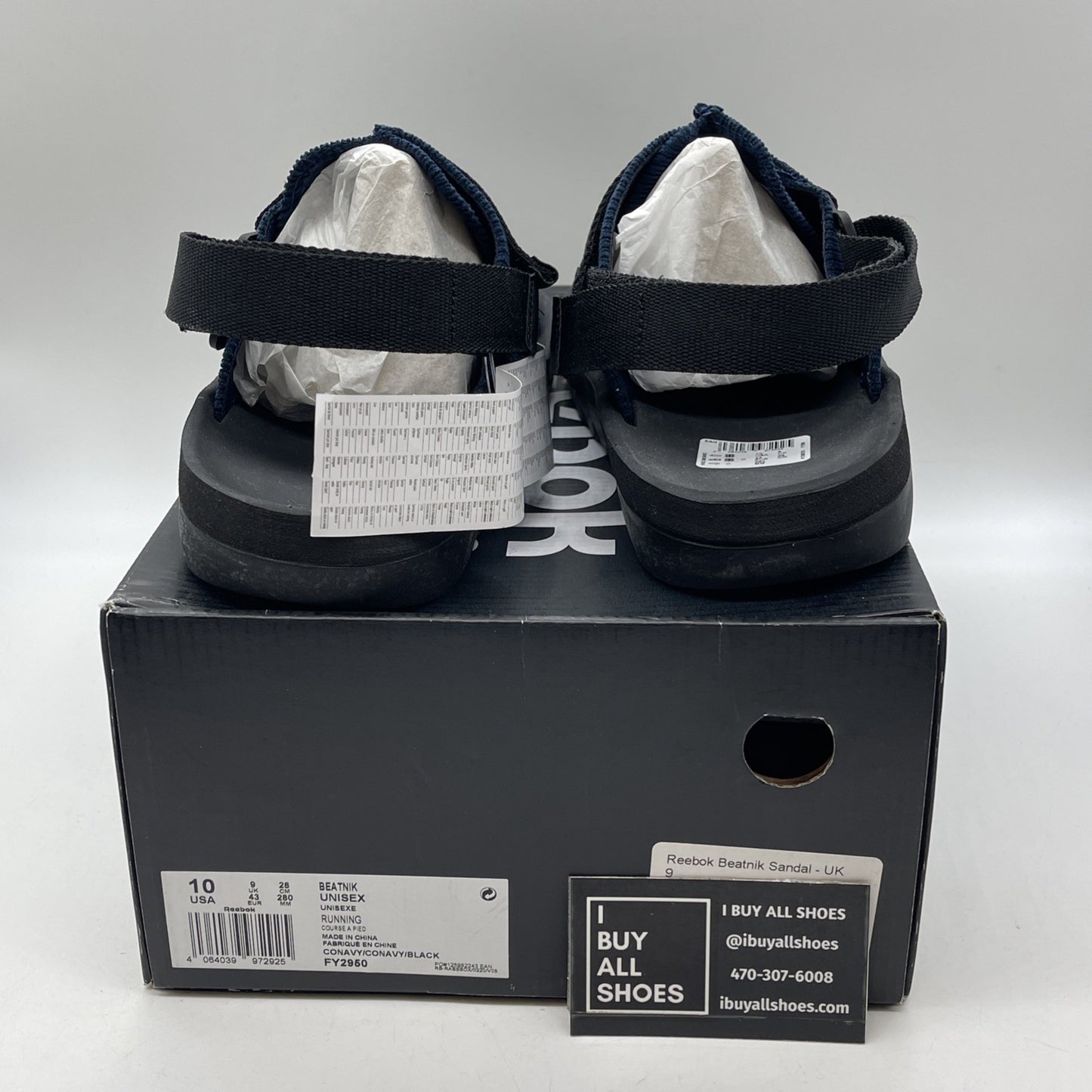 Size 10 - Reebok Beatnik Unisex Collegiate Navy Suede (FY2950)