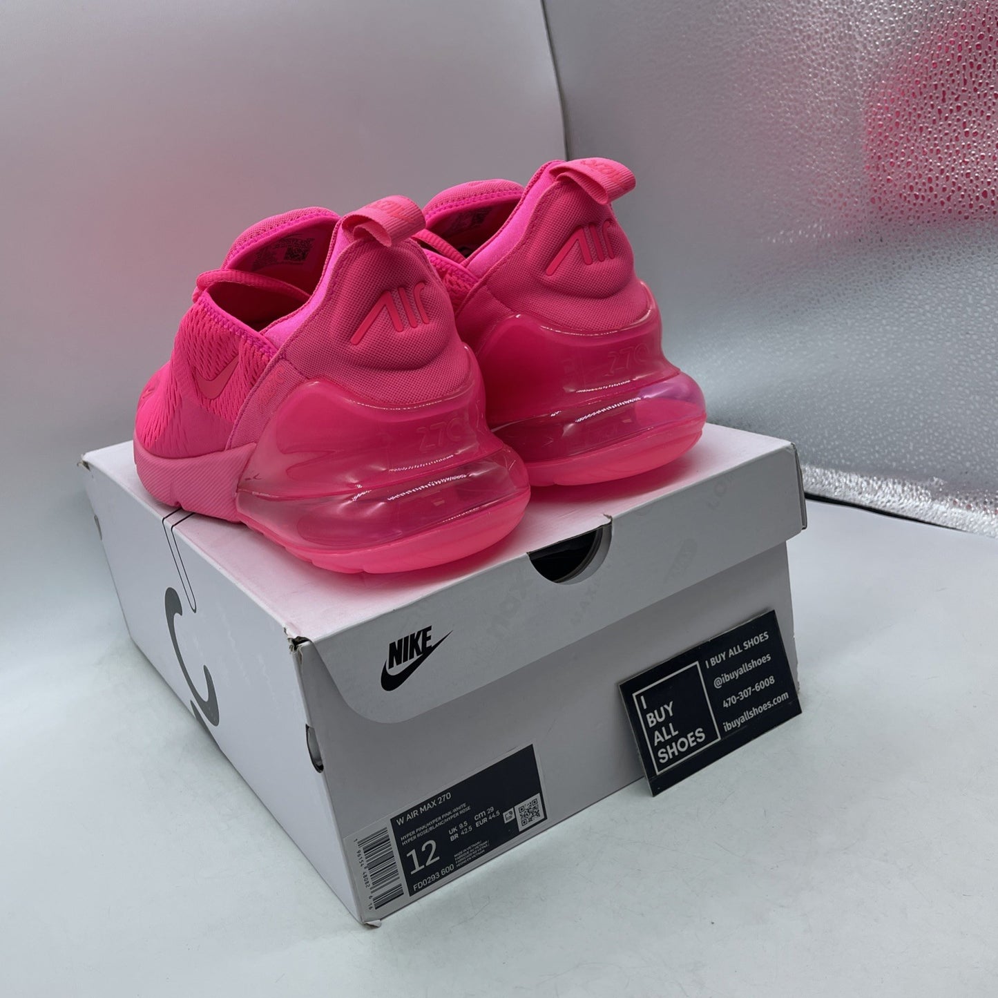 Size 12W - Nike Air Max 270 Triple Pink (FD0293-600)