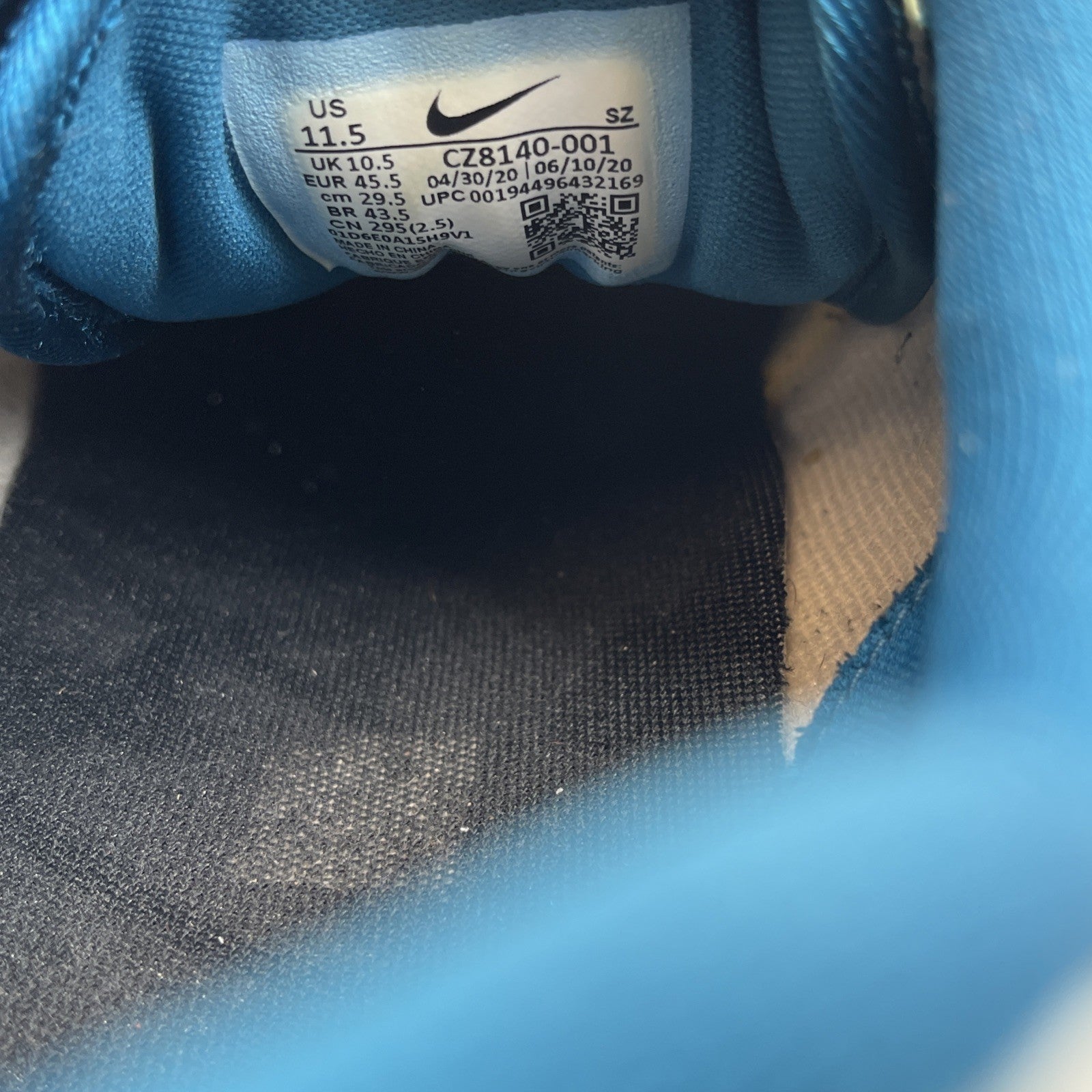 Size 11.5 - Nike Air Max 1 Multi Mix Black White Blue Suede (CZ8140-001)