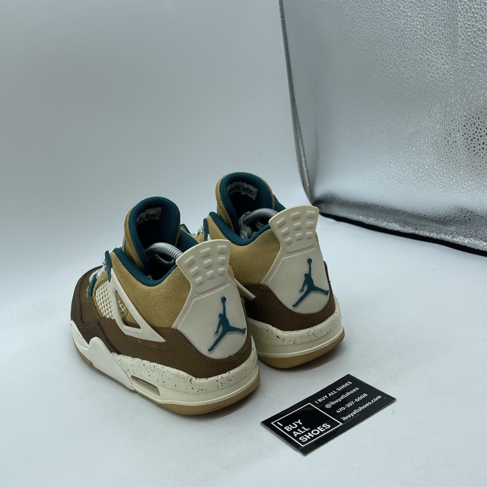 Size 7Y (GS) - Jordan 4 Retro Low Cacao Wow 2023 Brown Blue Suede (FB2214-200)