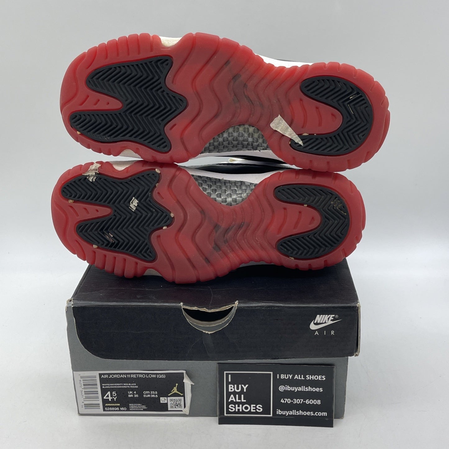 Size 4.5Y - Air Jordan XI 11 Retro Low GS Concord Bred  (528896-160)