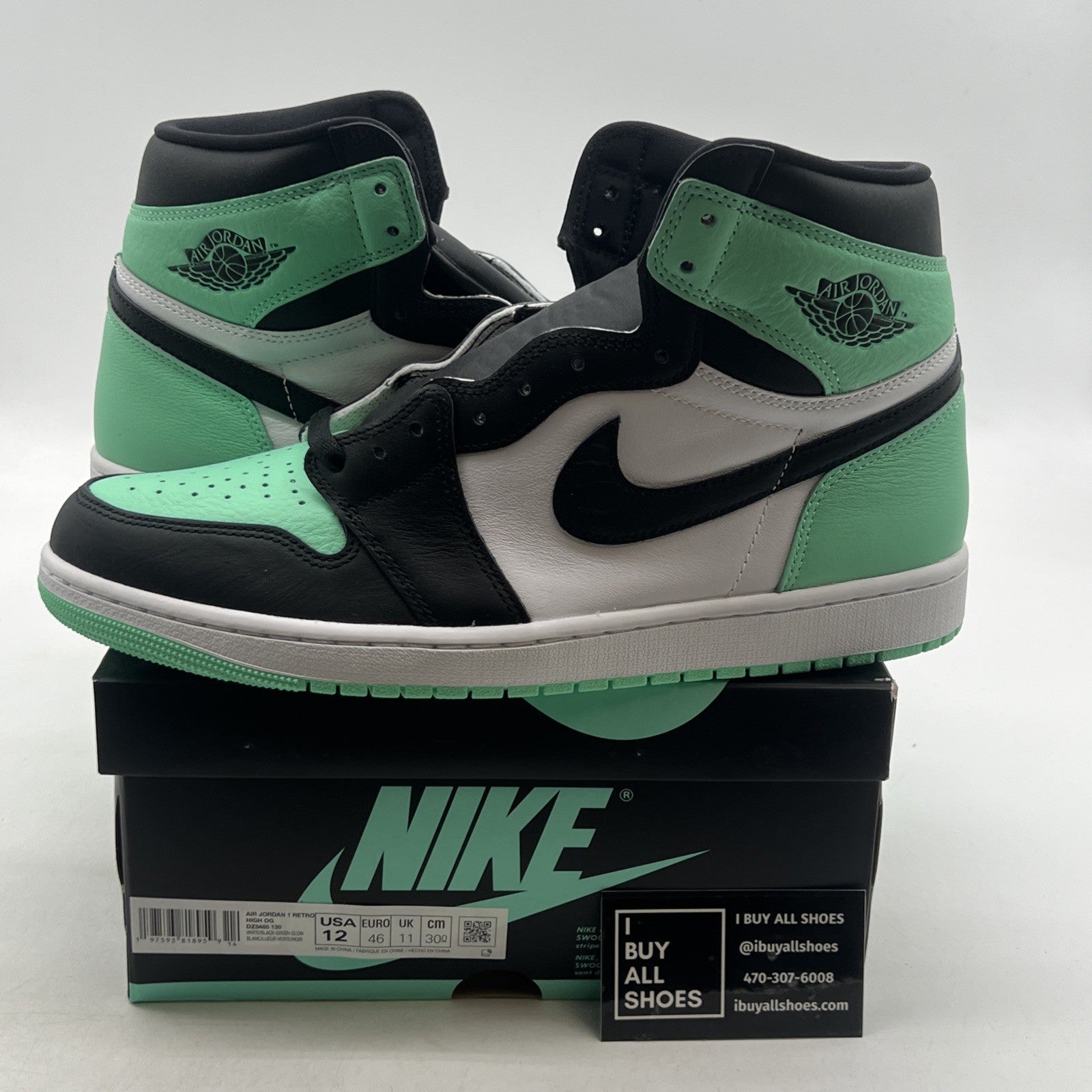 Size 12 - Air Jordan 1 Retro OG High Green Glow (DZ5485-130)
