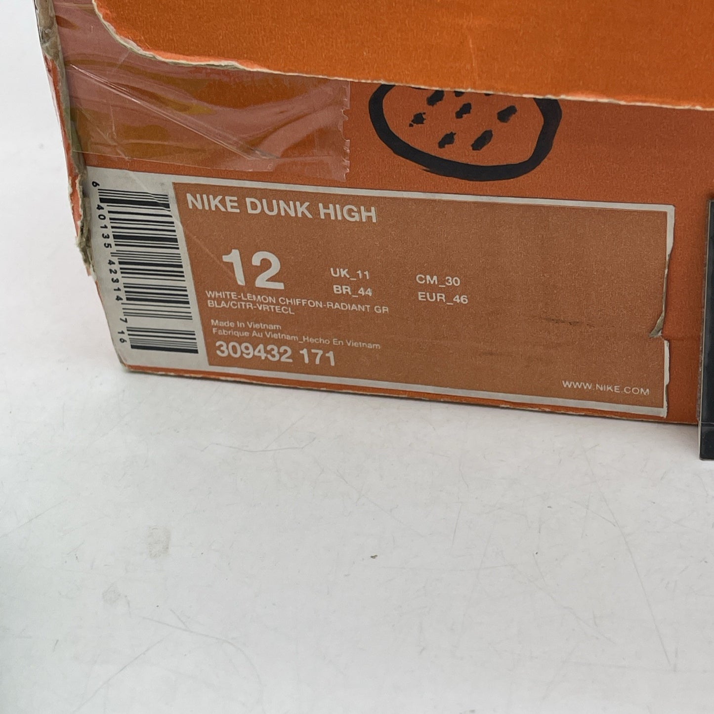 Size 12 - Nike Dunk Premium High White (309432-171)