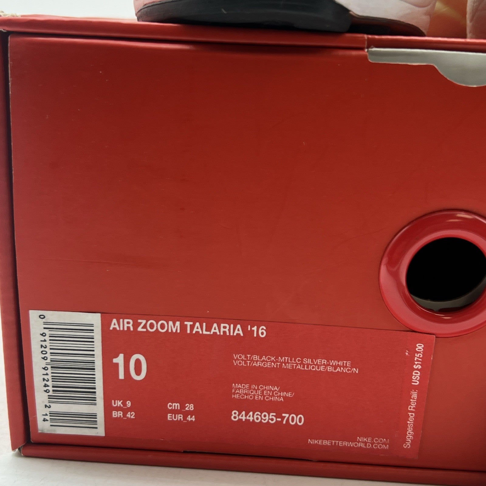 Size 10 - Nike Air Zoom Talaria '16 Volt (844695-700)