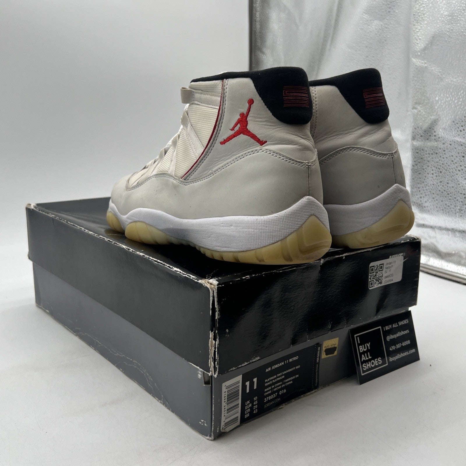 Size 11 - Air Jordan 11 Retro Platinum Tint (378037-016)
