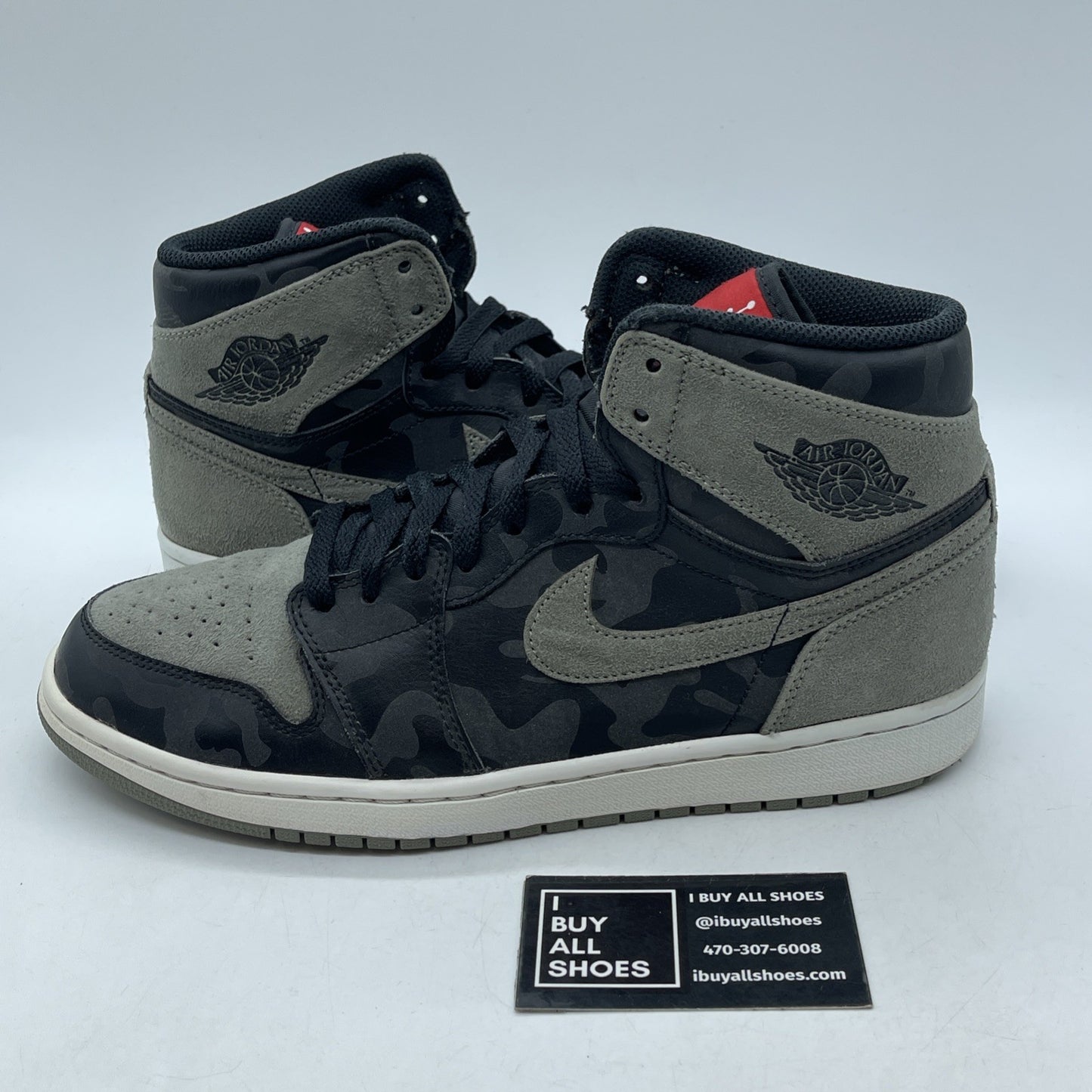 Size 10 - Air Jordan 1 Retro Premium High Shadow Camo Suede Leather (AA3993-034)