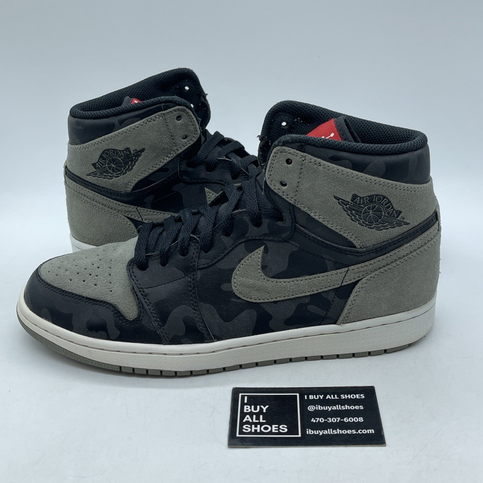 Size 10 - Air Jordan 1 Retro Premium High Shadow Camo Suede Leather (AA3993-034)