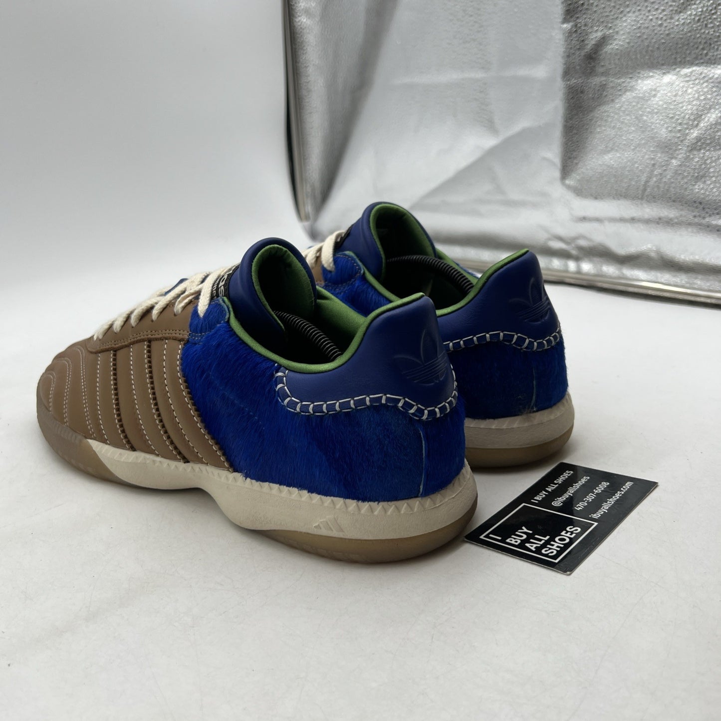 Size 12 - adidas Wales Bonner x Samba Millennium Nappa Pack - Brown Royal Blue