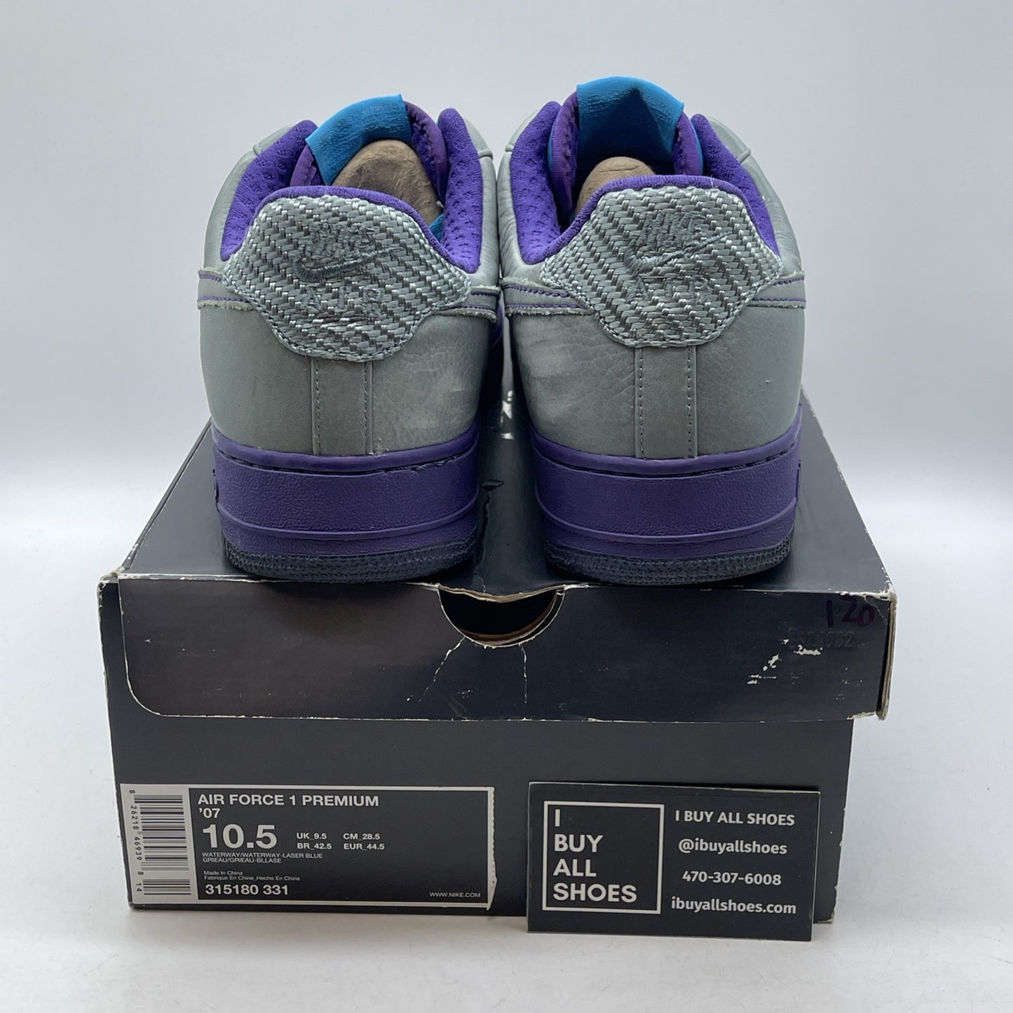 Size 10.5 - Nike Air Force 1 Premium 07 Japan Grey Suede Leather (315180-331)
