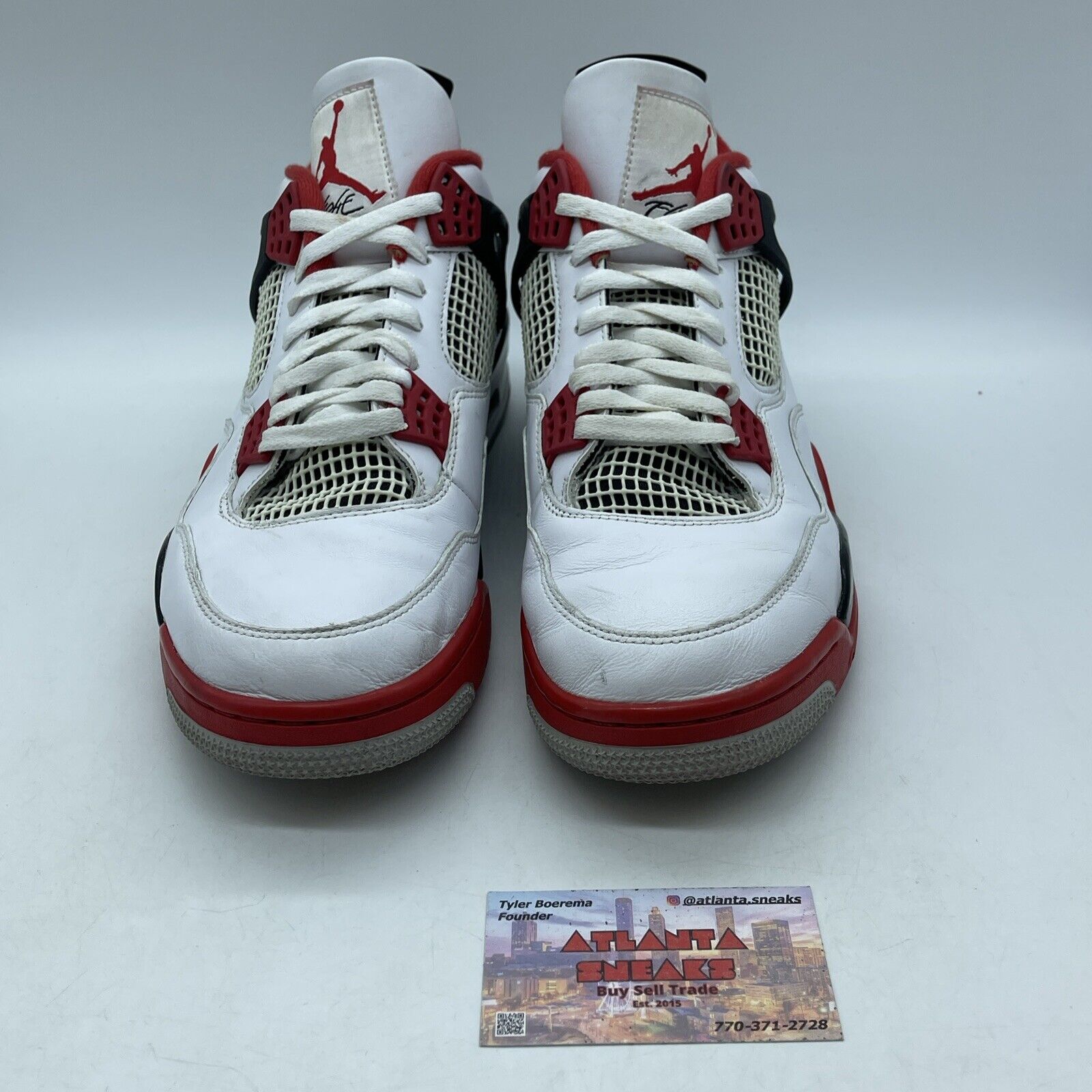 Size 12 - Jordan 4 Retro OG Mid Fire Red Black White Leather (DC7770-160)