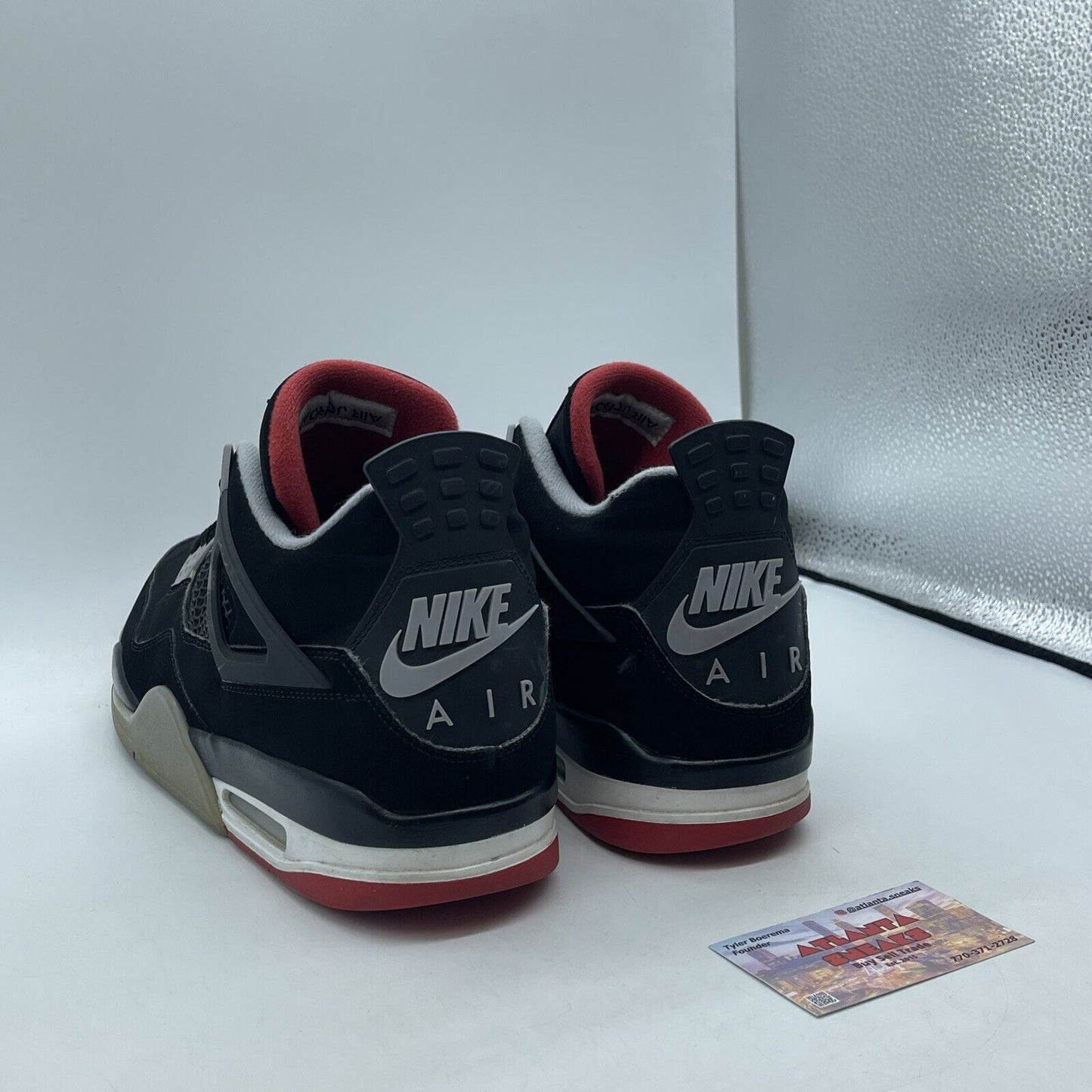 Size 12 - Jordan 4 Retro OG Mid Bred 2019 Black White Red Gray (308497-060)