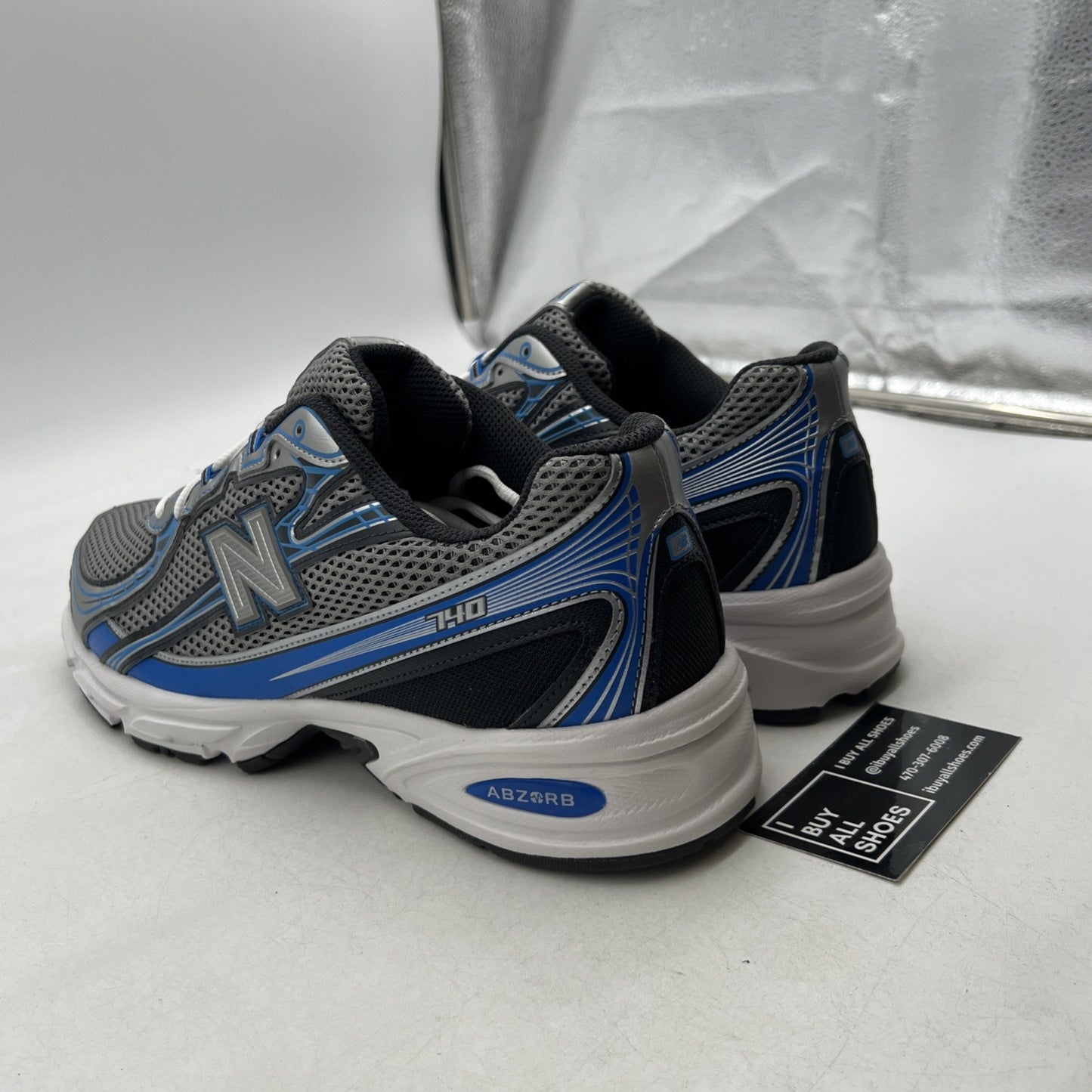 Size 12 - New Balance 740 Slate Silver Blue Grey Black White (U740SB2)