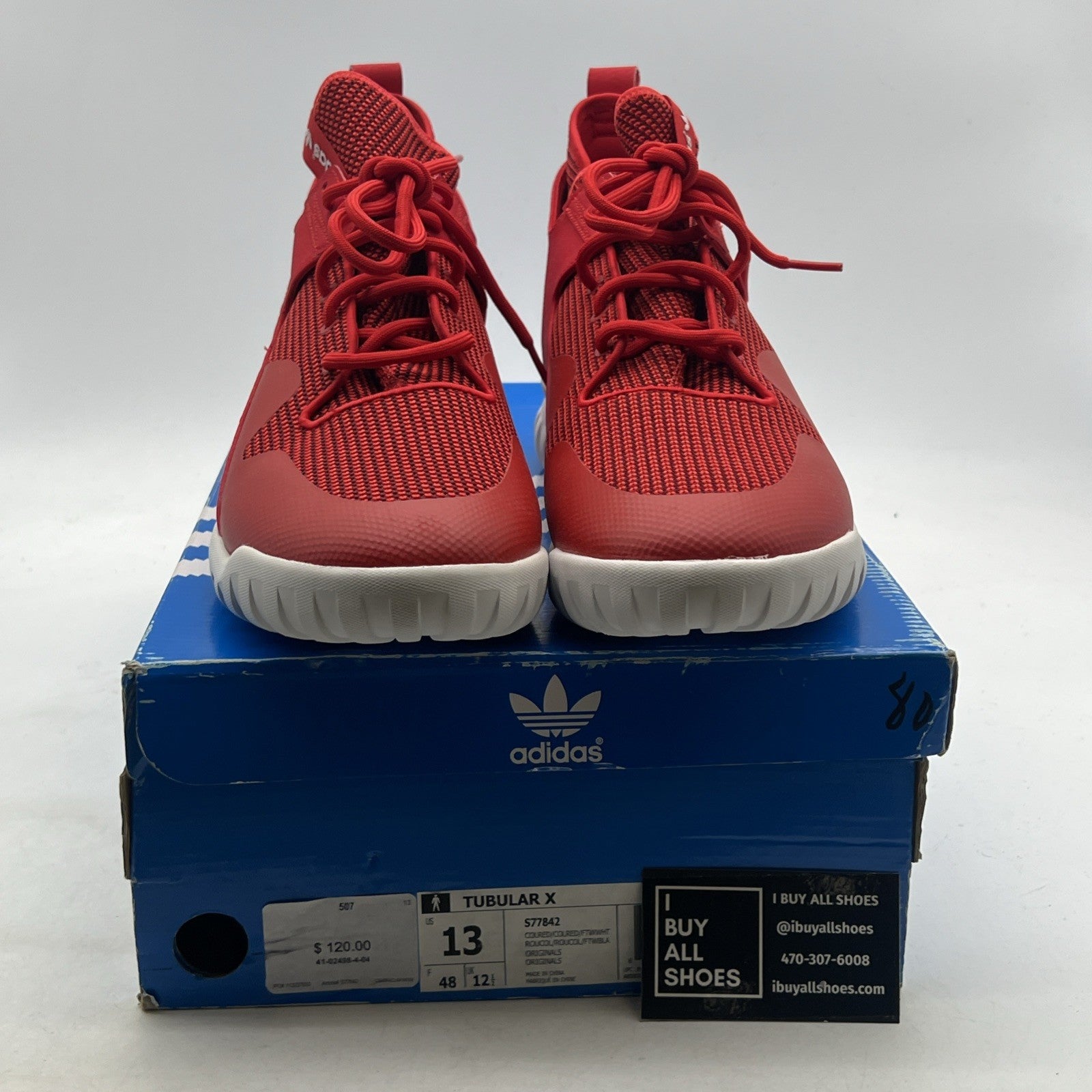 Size 13 - Adidas Tubular X Collegiate Red (S77842)