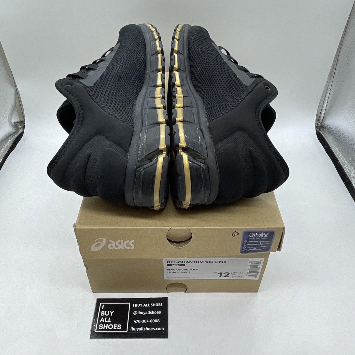 Size 12 - Asics Gel Quantum 90 Black Gold (1201A369-002)