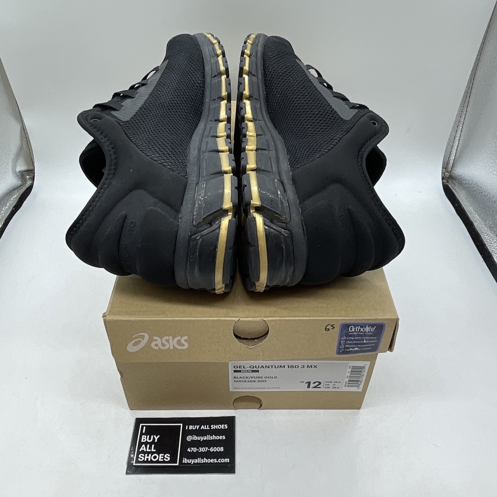 Size 12 - Asics Gel Quantum 90 Black Gold (1201A369-002)