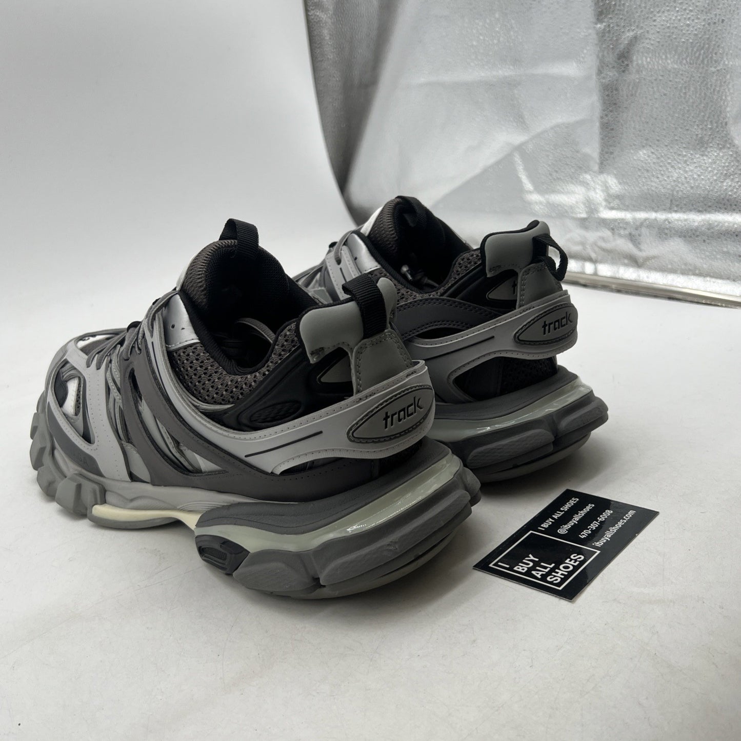 Size 43 (10 US)- Balenciaga Track LED Sneaker ' Silver Grey '