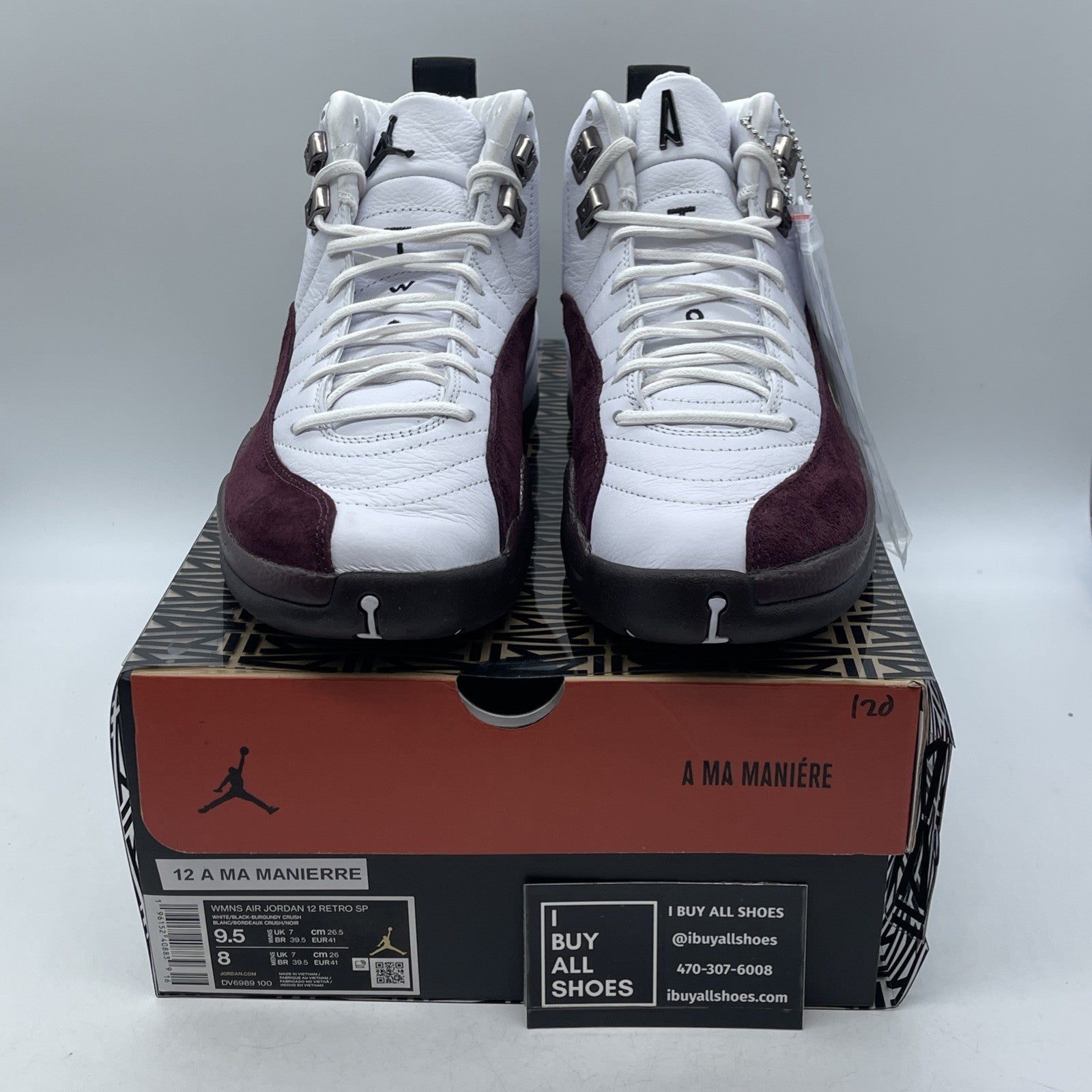 Size 9.5W - Jordan 12 Retro SP x A Ma Maniere Mid White Suede (DV6989-100)