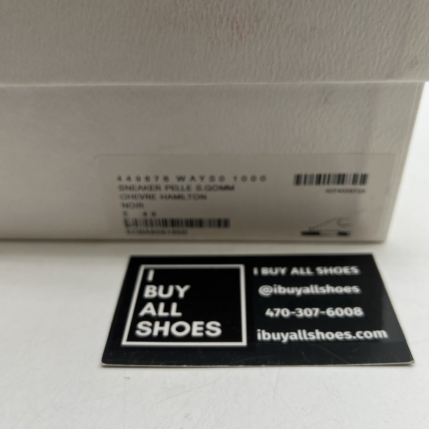 Size 46 - Balenciaga Black Leather Chevre Hamilton Hi-Top Sneaker