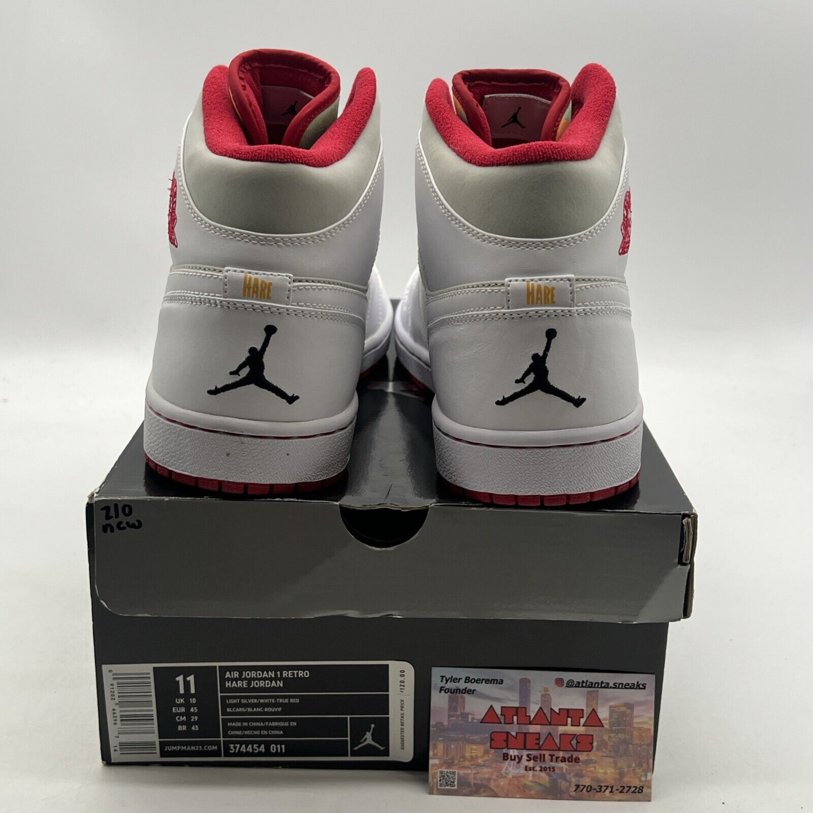 Size 11 - Air Jordan 1 Retro 2009 Hare (374454-011)