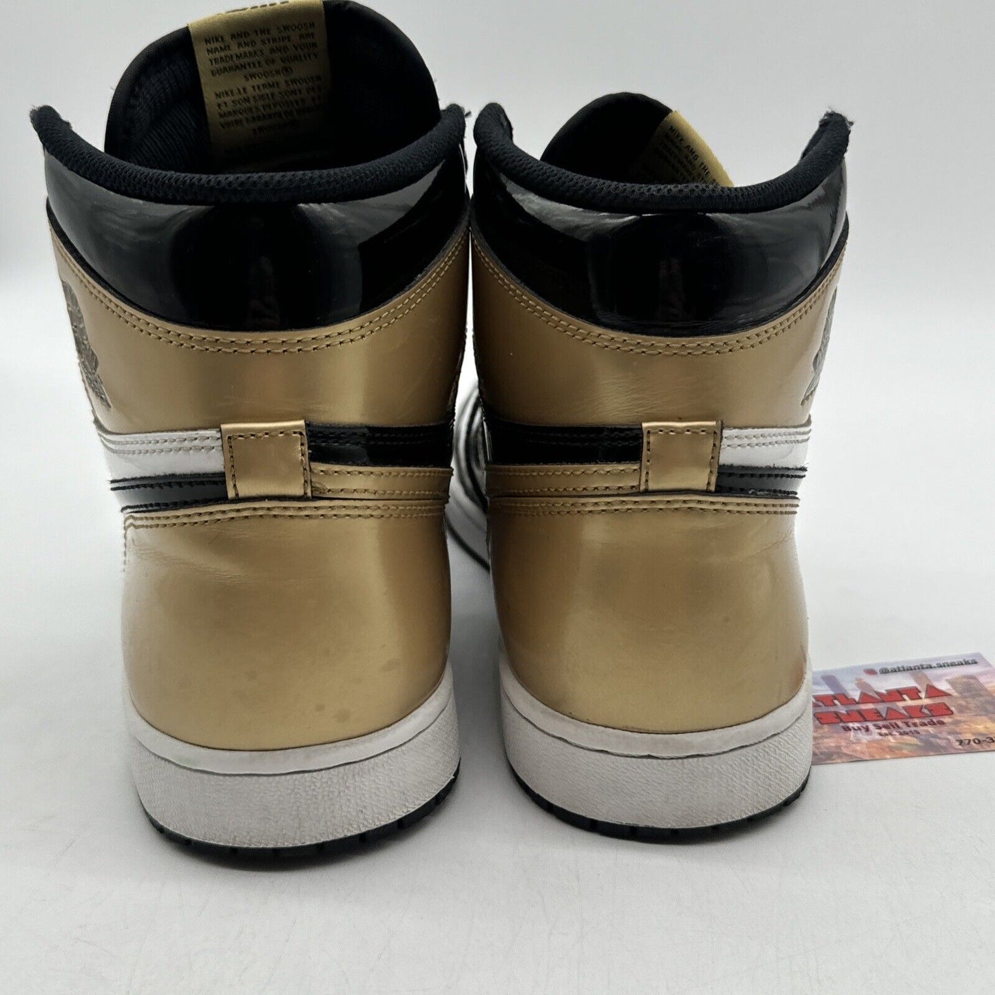 Size 11.5 - Jordan 1 Retro High OG NRG Gold Toe 2018 Patent White Shine Classics