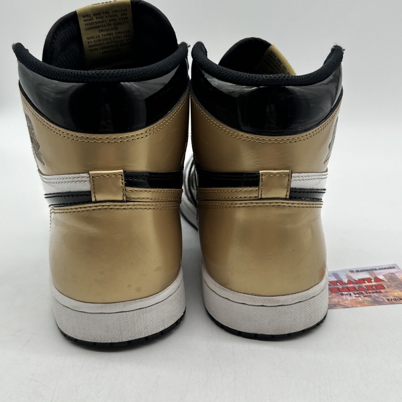 Size 11.5 - Jordan 1 Retro High OG NRG Gold Toe 2018 Patent White Shine Classics