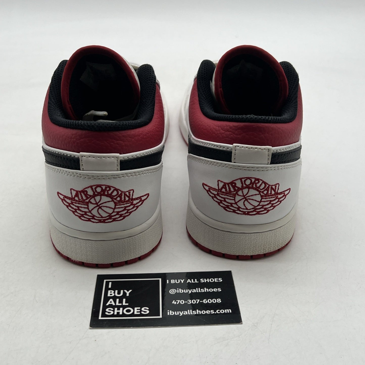 Size 10 - Air Jordan 1 Low White University Red (553558-118)