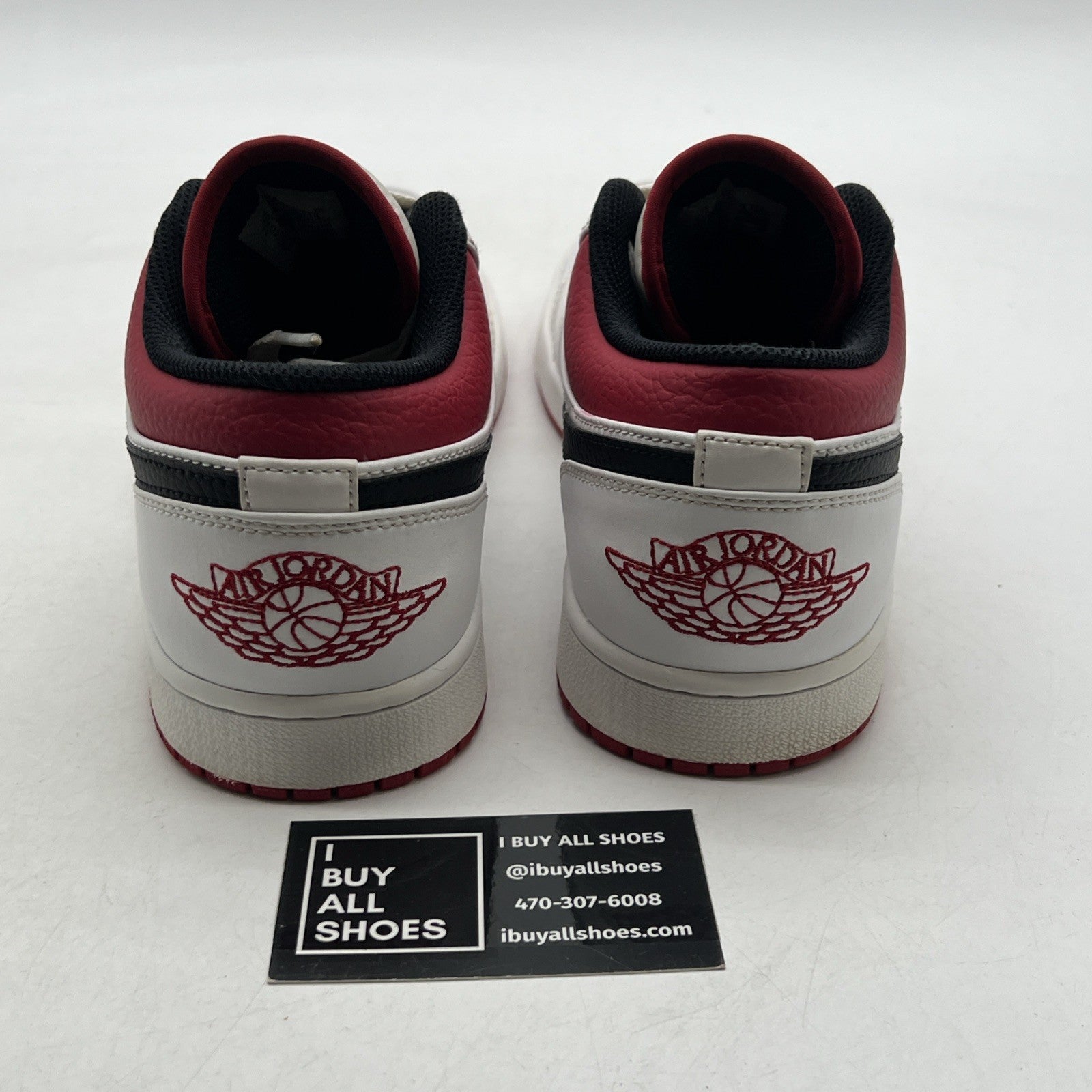 Size 10 - Air Jordan 1 Low White University Red (553558-118)