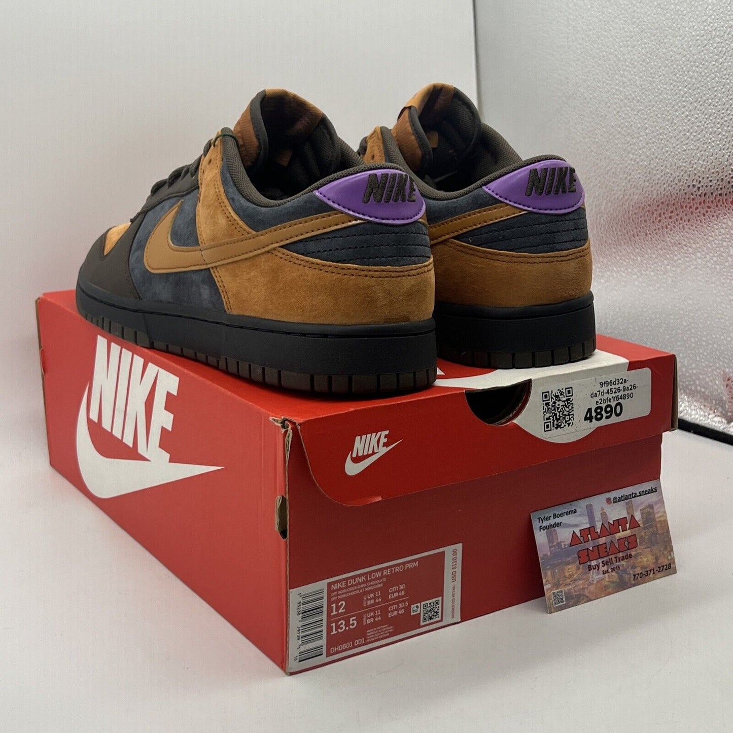 Size 12 - Nike Dunk Premium Low Cider Brown Purple Suede (DH0601-001)