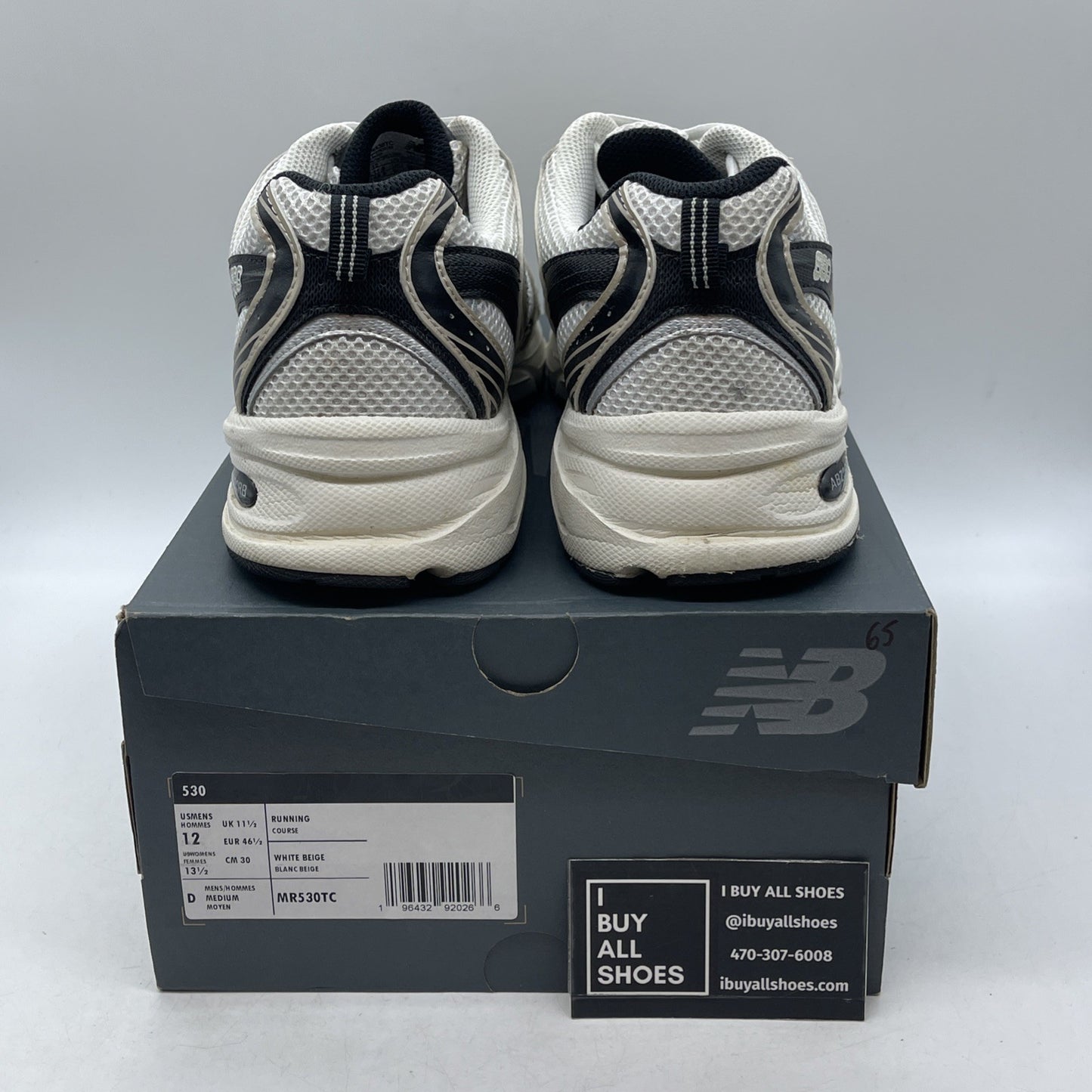 Size 12 - New Balance 530 White Light Gold (MR530TC)