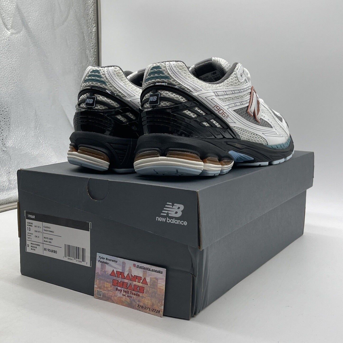 Size 13 - New Balance 1906R White Bright Sky Black White Blue (M1906RBO)