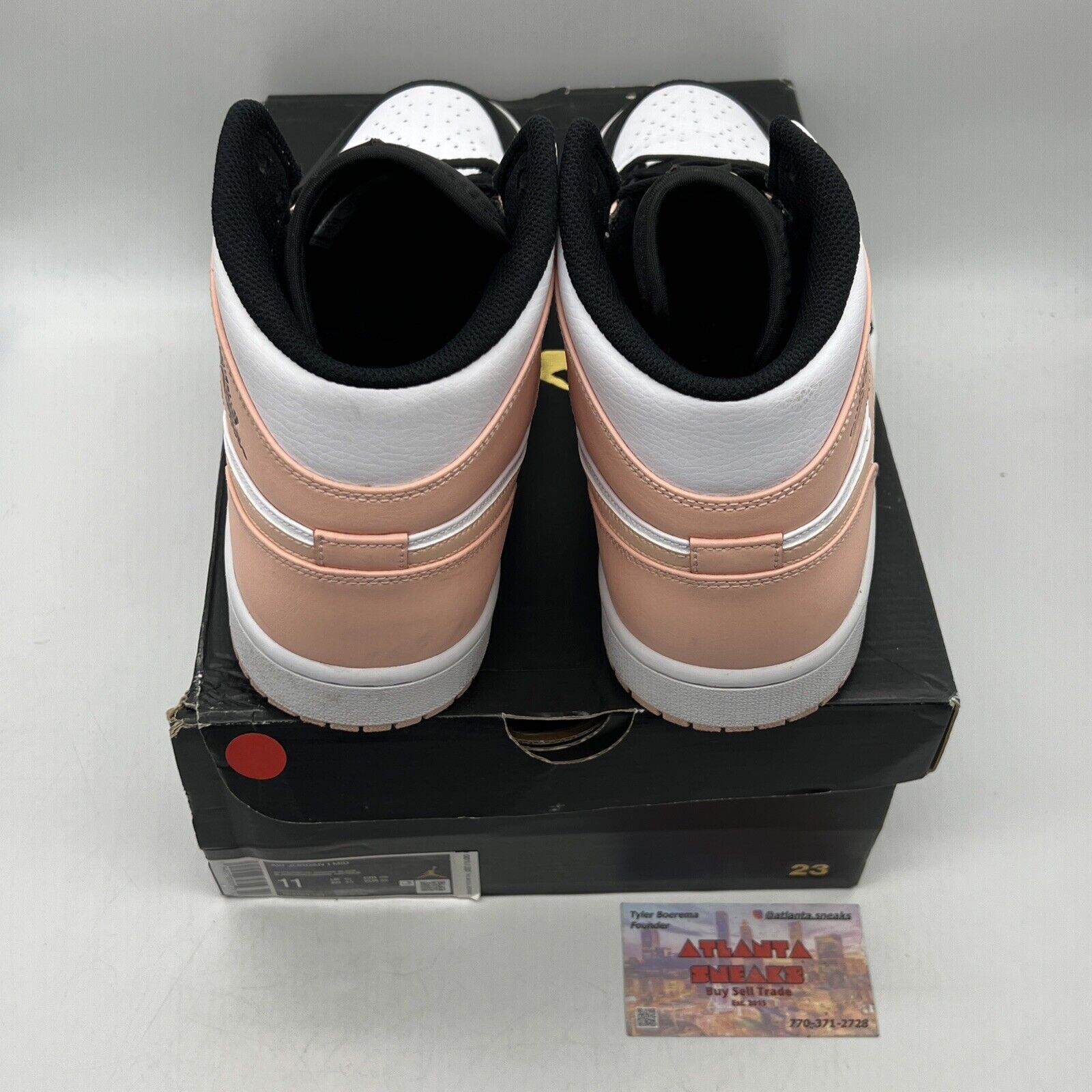 Size 11 - Air Jordan 1 Crimson Tint Black White Leather (554724-133)