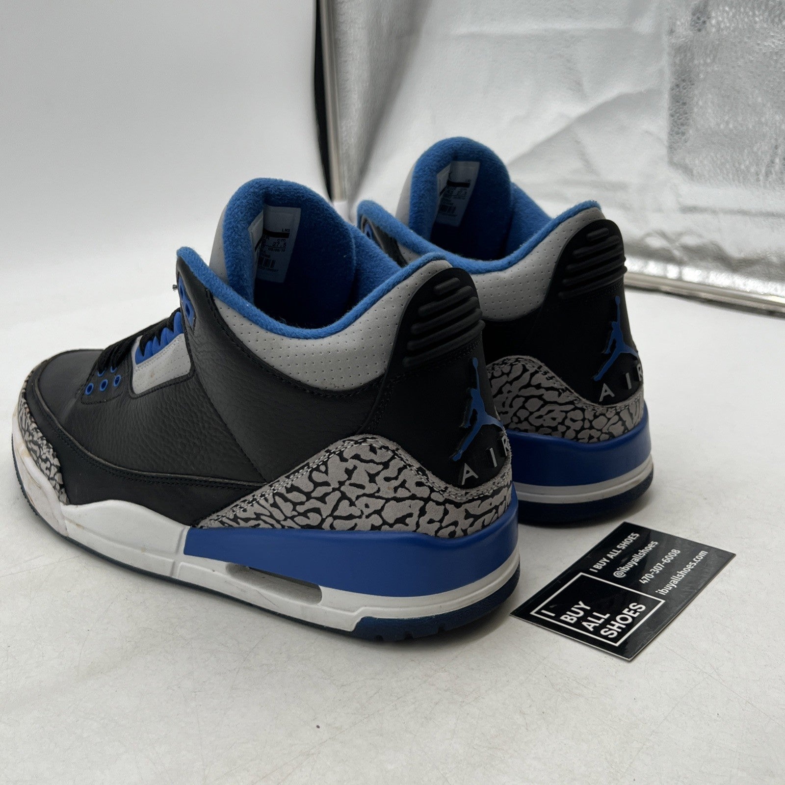 Size 9.5 - Air Jordan 3 Retro Sport Blue (136064-007)